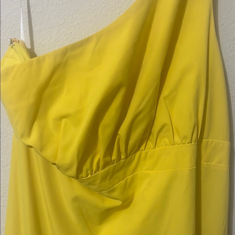 SHEIN One Shoulder Yellow Dress - Picture 3 of 11